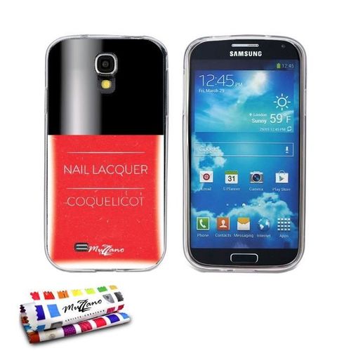 Coque Case Samsung Galaxy S4 " Vernis Coquelicot " Silicone Transparent Souple (Tpu)