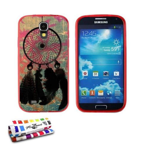 Coque Case Samsung Galaxy S4 " Attrape-Reves " Silicone Rouge Souple (Tpu)