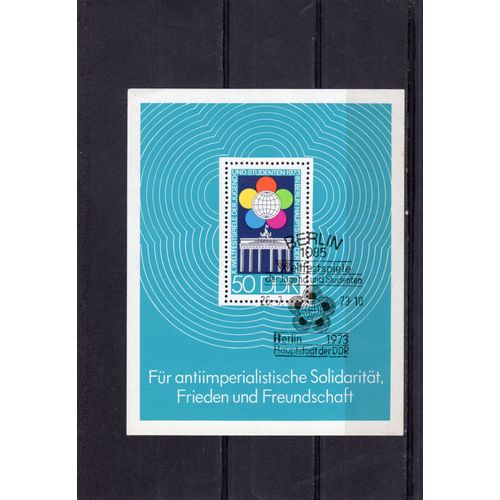 Bloc-Feuillet DAllemagne Orientale (Rda) (10ème Festival Mondial De La Jeunesse Et Des Étudiants À Berlin)
