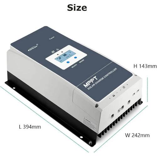 EPEVER 100A MPPT Régulateur de Charge Solaire 12V/24V/36V/48V avec Écran LCD, Tension de Circuit Ouvert Jusqu'à 150V pour Scellé, GEL, Inondé et Utilisateur - Tracer 10415AN