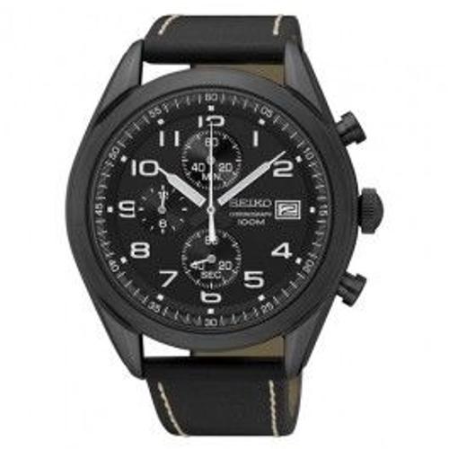 Seiko- Quartz Chronograph Gents Strap Watch