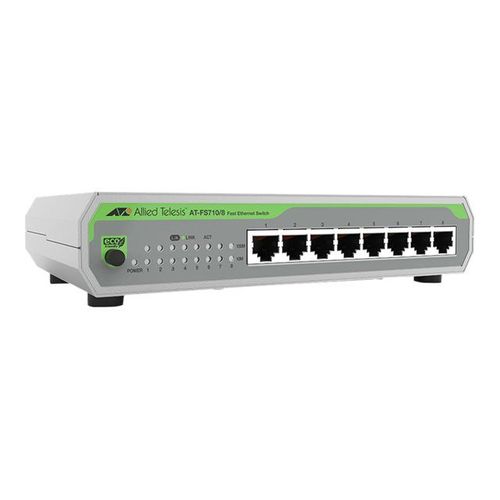 Allied Telesis CentreCOM FS710/8 - Commutateur - non géré - 8 x 10/100 - de bureau, fixation murale