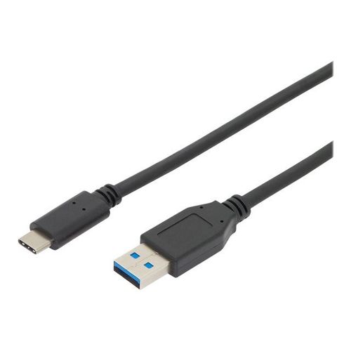 ASSMANN - Câble USB - 24 pin USB-C (M) pour USB type A (M) - USB 3.1 Gen2 - 3 A - 1 m - moulé - noir