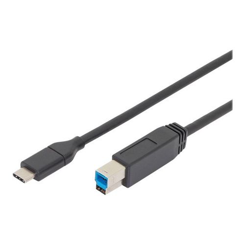 ASSMANN - Câble USB - 24 pin USB-C (M) pour USB Type B (M) - USB 3.1 Gen 2 - 3 A - 1 m - moulé - noir