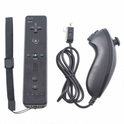 Télécommande Wiimote + Nunchuck Pour Nintendo Wii Et Wii U - Noir