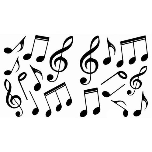 Musique Stickers Muraux Enfant 2 Planches 18.5x15cm