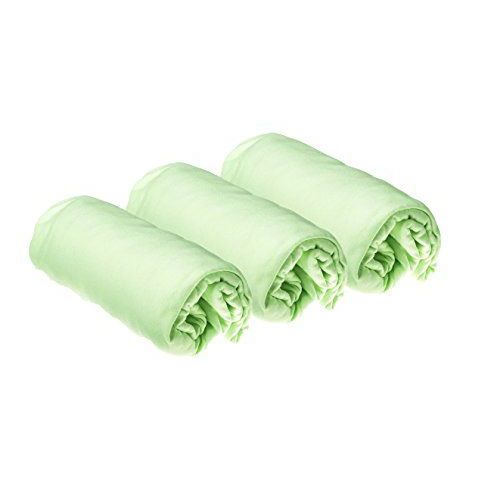 Lot De 3 Draps Housse Coton Pour Lit Bébé 70x140 - 8 Coloris Disponibles Anis