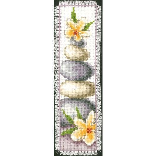 Vervaco, Kit Point De Croix Compté, Marque-Page Fleurs De Frangipanier, Multi-Couleurs