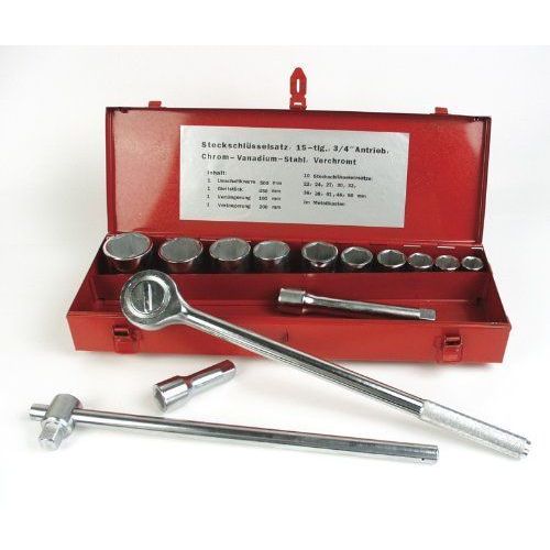 Mannesmann M 296 Set clé à cliquet 3/4" et douilles 15 pièces pour machines, camions, tracteurs