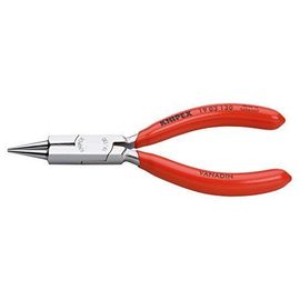 KNIPEX 19 03 130 Pince à becs ronds avec tranchant pince d'orfèvre chromée gainées en plastique 130 mm