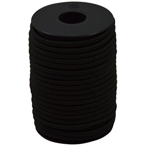 Corderie Italiane 006004059 Cordon tressé élastique HT noir 4 mm - 20 m,