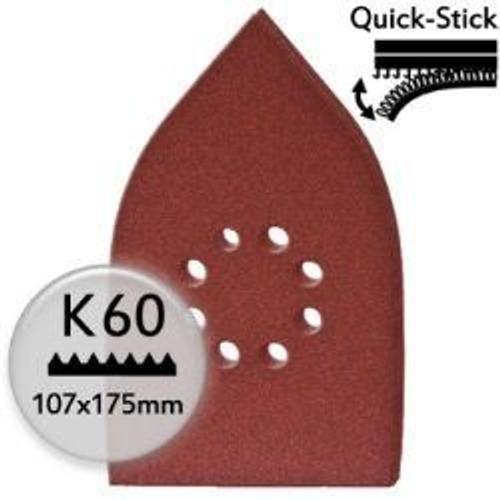 KWB Quick-Stick Schleifdreiecke bois et métal-dimensions : 107 x 175 mm pour ponceuse multifonction 4934-06 BundD