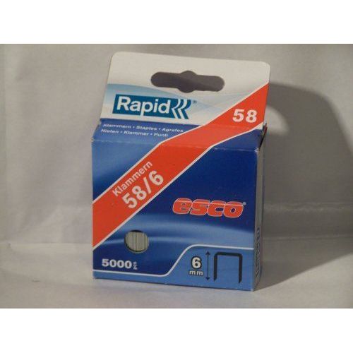 Rapid Standard-agrafe-type 58 mm/6 mm-lot de 5000 61058060050 boîte