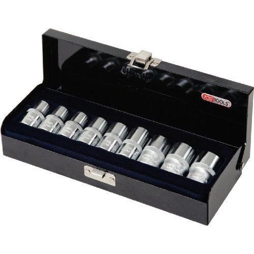 KS Tools 918.441 CHROME TX Coffret à douilles 9 pièces 1/2, E10 à E24