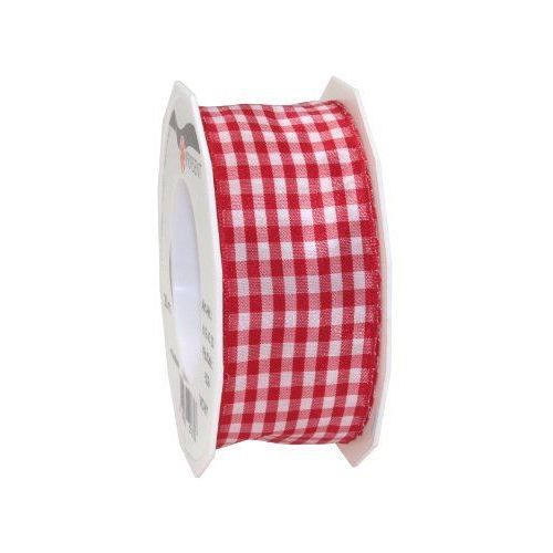 C.E. Pattberg GmbH Co. KG Präsent 40 mm x 20 m Ruban en taffetas Motif Vichy Rouge/blanc