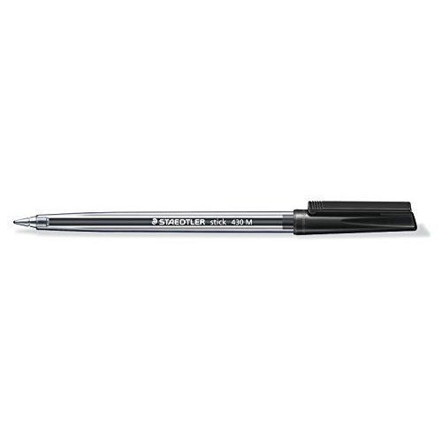 Staedtler Stick 430 M-9 Stylo À Bille Moyen - Noir (Boîte De 10)