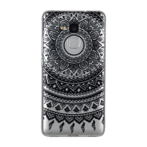 Hq-Cloud® Coque Étui Transparent En Tpu Silicone Pour Samsung Galaxy J3 2017 En Noir Transparent Motif Mandala Design Soleil Indien