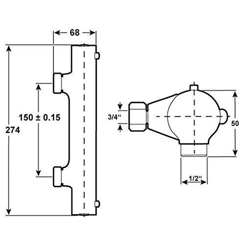 CORNAT MUR3 Robinet thermostatique MURCIA pour douche