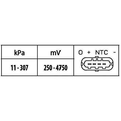 Hella 6pp 009 400-291 Capteur 307000 Pa