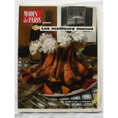 Les Meilleurs Menus (Supplément Au Magazine N° 1240 De "Pour Vous Madame" Modes De Paris).