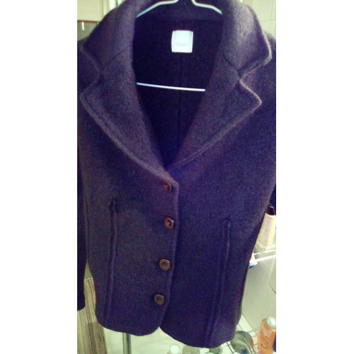 Veste Laine Bouillie Brune Camaïeu T34/36