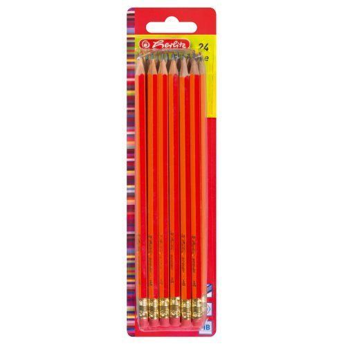 Herlitz 8850604 Pack De 24 Crayons À Papier Scolair Hb Avec Gomme Intégrée En Bois Fsc Laqué (Import Allemagne)