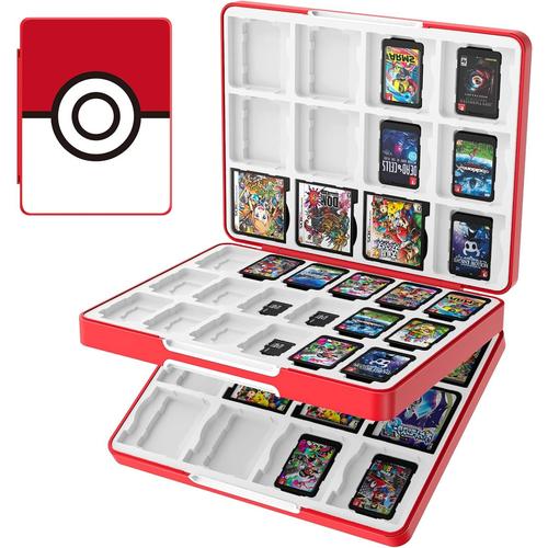 Étui De Rangement Pour Carte De Jeu Compatible Avec Nintendo Switch Oled/Switch, 60 Emplacements Boîtier De Rangement Pour Cartes De Jeu, Housse De Storage Pour Jeux Switch 3ds/Ds, Blanc