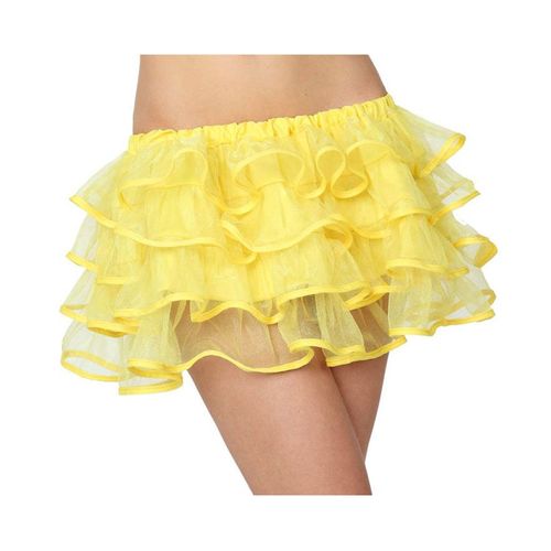 Jupe À Volants Jaune Fluorescent Pour Femme Plusieurs Tailles (Taille S)