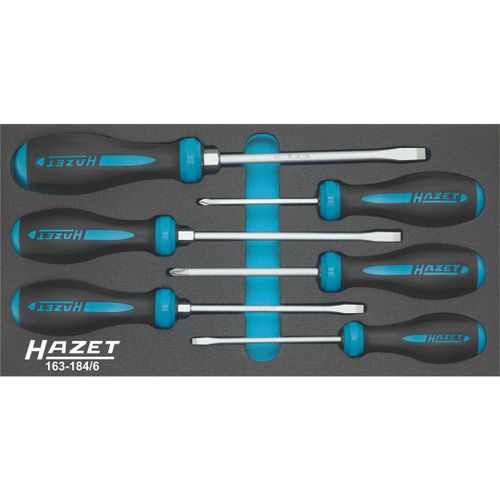 Hazet Jeu de tournevis HEXAnamic - Profil Phillips PH, Profil à fente - Nombre d'outils: 6 - 163-184/6