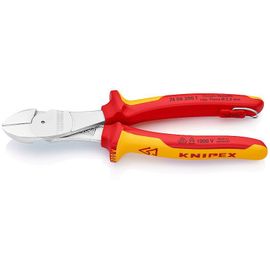 Knipex Pince coupante de côté à forte démultiplication 200 mm - 74 06 200 T BK