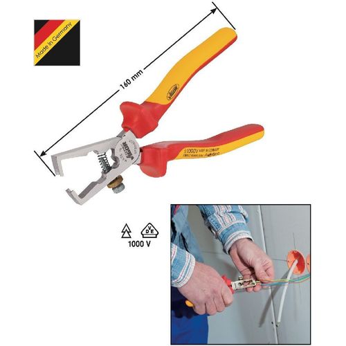 Vigor Pince à dénuder VDE - Longueur totale: 160 mm - V2643