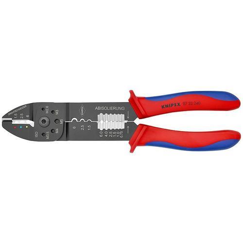 Knipex Pince à sertir noire laquée avec gaines bi-matière 240 mm - 97 32 240 SB