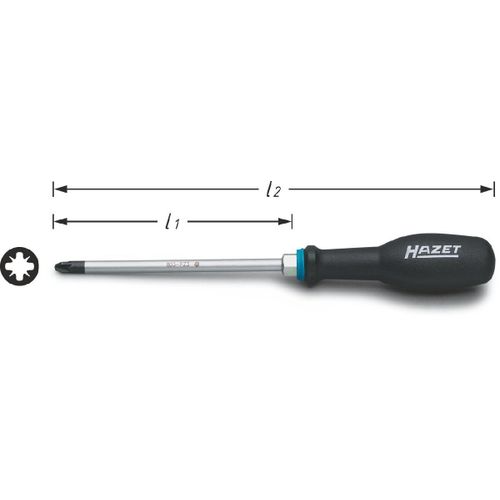 Hazet Tournevis trinamic - Profil Pozidriv PZ - Taille: PZ1 - Longueur totale: 173 mm - 803-PZ1