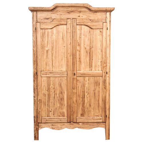 Armoire Rustique En Bois Massif De Tilleul Finition Naturelle L127xpr59xh204 Cm