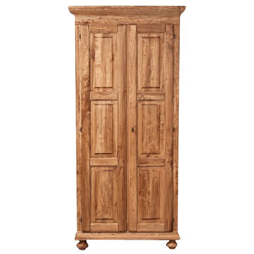 Armoire Rustique En Bois Massif De Tilleul Finition Naturelle L100xpr50xh210 Cm