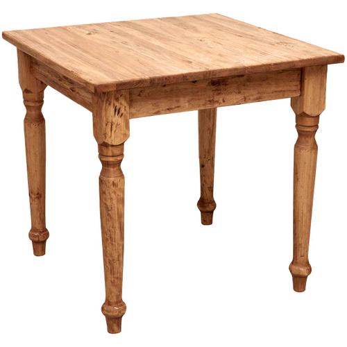 Table Non Extensible Style Rustique En Bois Massif Finition De Tilleulul Et Noyer