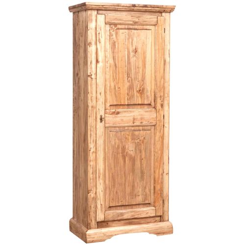 Cabinet Rustique En Bois Massif De Tilleul Finition Noyer L72xpr40xh173 Cm