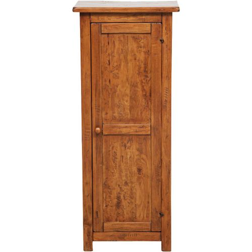Casier Style Rustique En Bois Massif De Tilleul Finition Noyer L 40 X Pr25 X H98 Cm