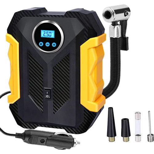 Compresseur À Air Portatif Gonfleur Pneus Voiture Avec Lumière Led, Mini Compresseur Avec Arrêt Automatique Dc 12v Compresseur À Air Pneus De Voiture, De Vélos, D¿Autres Pneus Gonflables