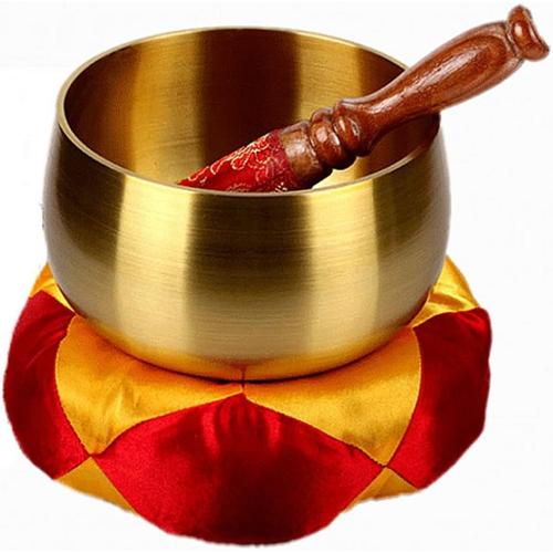 Tibétain Chantant 200 g 9 cm méditation OM MANI Bol chantant Vibration martelé à la main métal Singing Bowl Set de Népal pour méditation, yoga et à la prière Guérison