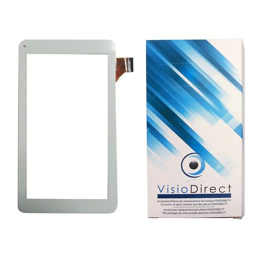 Visiodirect® Vitre Ecran Tactile Pour Archos 70c Neon 70c Cobalt 70 Neon Plus 7" Tablette Blanche