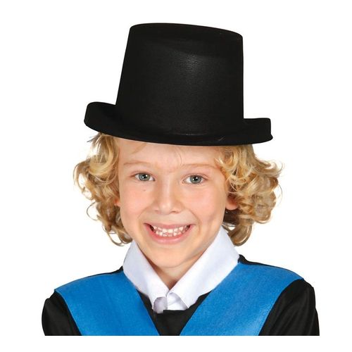 Chapeau Haut De Forme Floqu? Noir Pour Enfants (Taille Unique Enfants)
