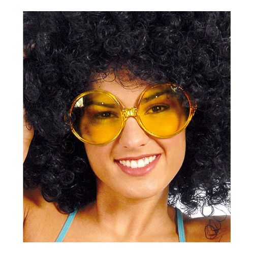 Lunettes Hippie Peace And Love Grande (Couleur Jaune)