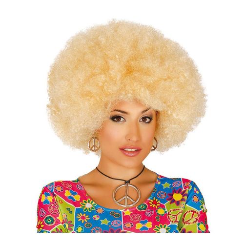 Perruque Afro Extra Grande Disco Blonde (Taille Unique Adulte)
