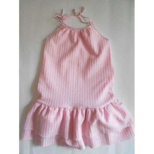 Robe De Couleur Rose Sans Manches - 5 Ans - Made In France