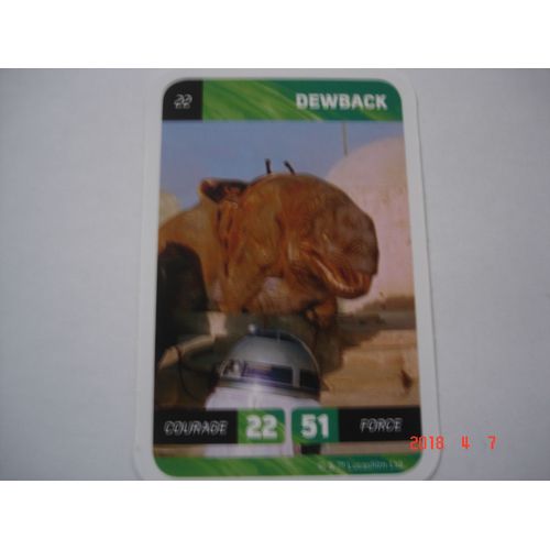 Carte Leclerc Star Wars 2018 Dewback Numéro 22