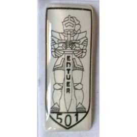 Mini Autocollant En Relief De L'insigne Du 501 Rcc Régiment De Chars De Combat Xl Leclerc