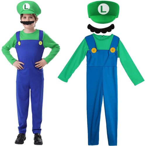Costume Mario Luigi Luigi, Costume De Cosplay Bros, Unisexe, Pour Noël, Carnaval