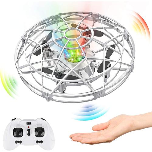 Drone Enfant Jouet Volant Mini Ufo Drone Induction Infrarouge, Quadcopter Avion Telecommandé Helicoptere Radiocommande Rc Jeux Exterieur Interieur Cadeau D'anniversaire Garcon Fille 3 4 5 6 7 8 Ans-Générique