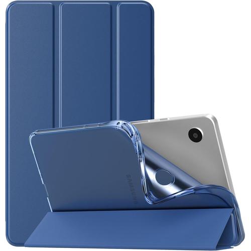 Coque Compatible Avec Samsung Galaxy Tab A9 8,7"" 2023, Étui De Protection Arrière En Tpu Translucide Givré Pour Toute Nouvelle Samsung Galaxy Tab A9 8,7"" Sm-X110/X115/X117, Marine Bleu